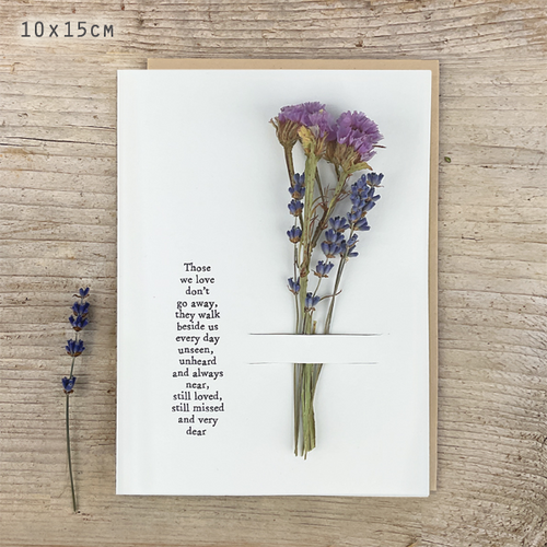 East of India Card - Dried Flower Those we Love