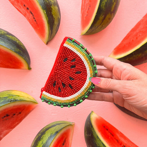 Disaster Designs Purse - Beaded Fruity Watermelon