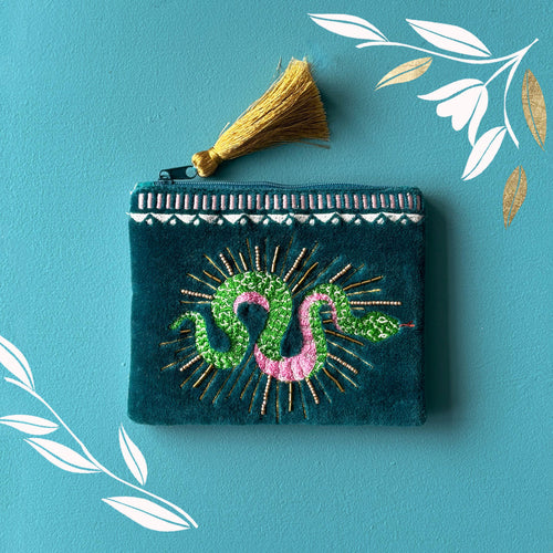 Disaster Designs Purse - Velvet Inked Snake