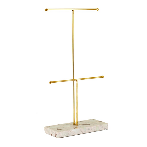 Sass & Belle Jewellery Stand - Double Terrazzo Gold