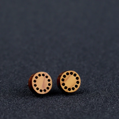 Rowena Sheen Earrings - Grain Studs
