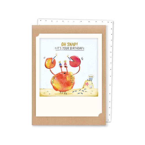 Pickmotion Mini-Card - Oh Snap Birthday Crab