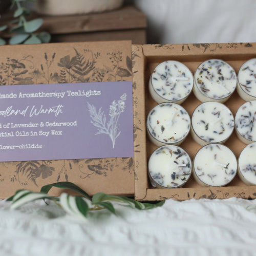 FlowerChild Scented Tealights - Pack of 9 Woodland Warmth