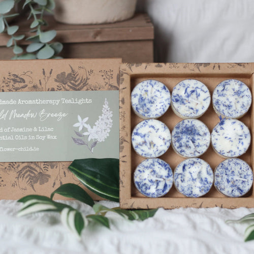 FlowerChild Scented Tealights - Pack of 9 Wild Meadow Breeze