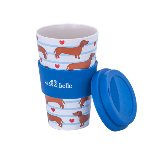 Sass & Belle Travel Cup - Sausage Dog