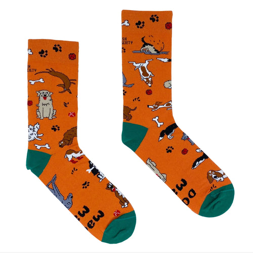 Irish Socksciety Socks - Dog Mad / Madra Mad Orange