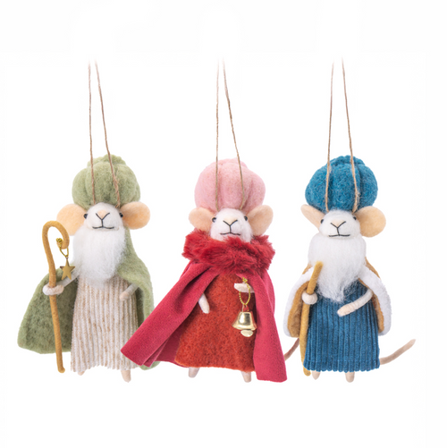 Sass & Belle Christmas Bauble - Felt Wise Mice