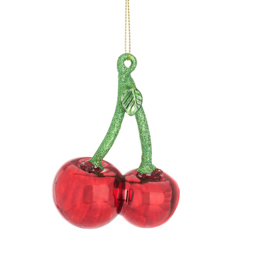 Sass & Belle Christmas Bauble - Glass Cherries