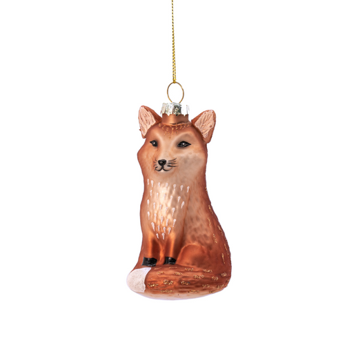 Sass & Belle Christmas Bauble - Glass Fox