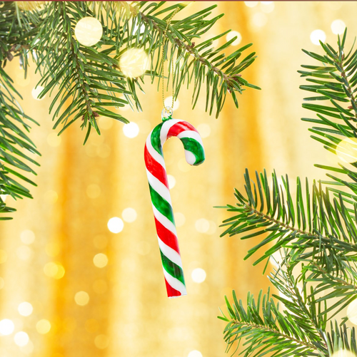 Sass & Belle Christmas Bauble - Glass Candy Cane