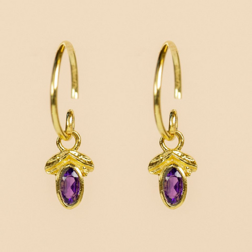 Muja Juma Earrings - Hanging Umbriel Oval