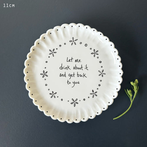 East of India Scallop Coaster - Let Me Drink About It
