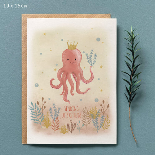 East of India Card - Sealife Sending Lots of Hugs