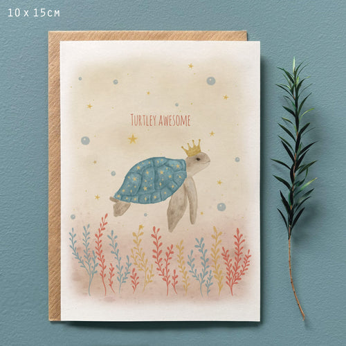 East of India Card - Sealife Turtley Awesome