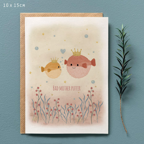 East of India Card - Sealife Bad Mother Puffer