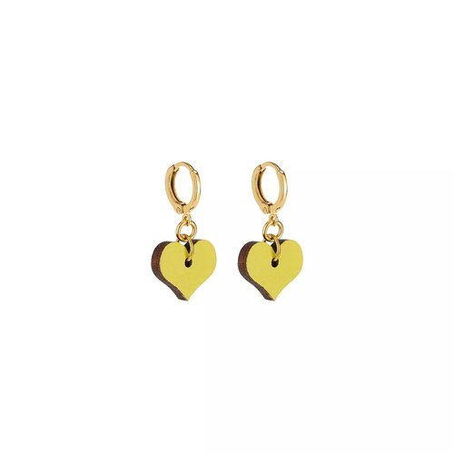 Shock of Grey Earrings - Mini Heart Hoop Earrings