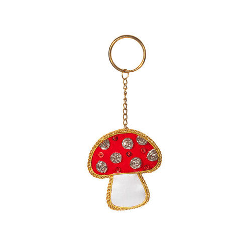 Sass & Belle Keyring - Mushroom Zari