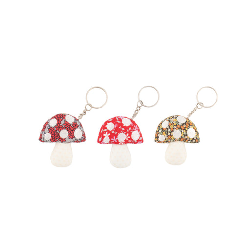 Sass & Belle Keyring - Fabric Mushroom