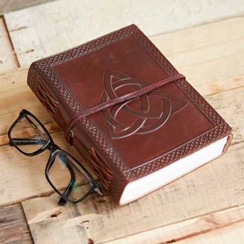 Paper High Journal - Leather Celtic Trinity Knot