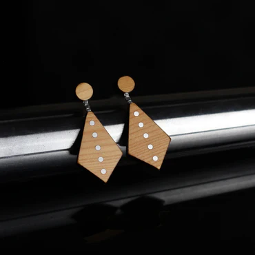Rowena Sheen Earrings - Isla Silver Inlay Drop