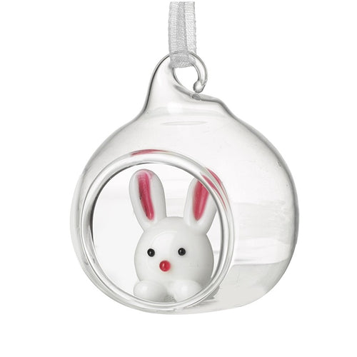 Heaven Sends Easter - Glass Hanging Bunny