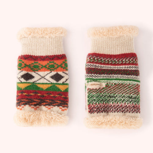 Powder Gloves - Fair Isle Kayla Wristwarmers