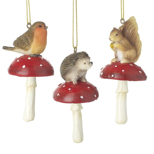 Heaven Sends Christmas Bauble - Woodland Mushroom Hangers Mix