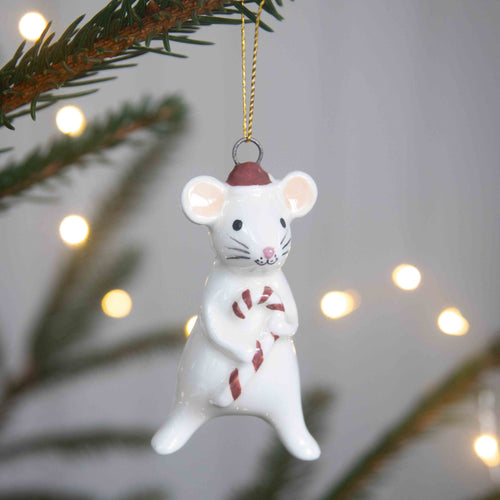 Pluto Design Christmas Decoration - Ceramic Mouse