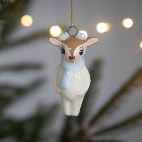 Pluto Design Christmas Decoration - Ceramic Deer
