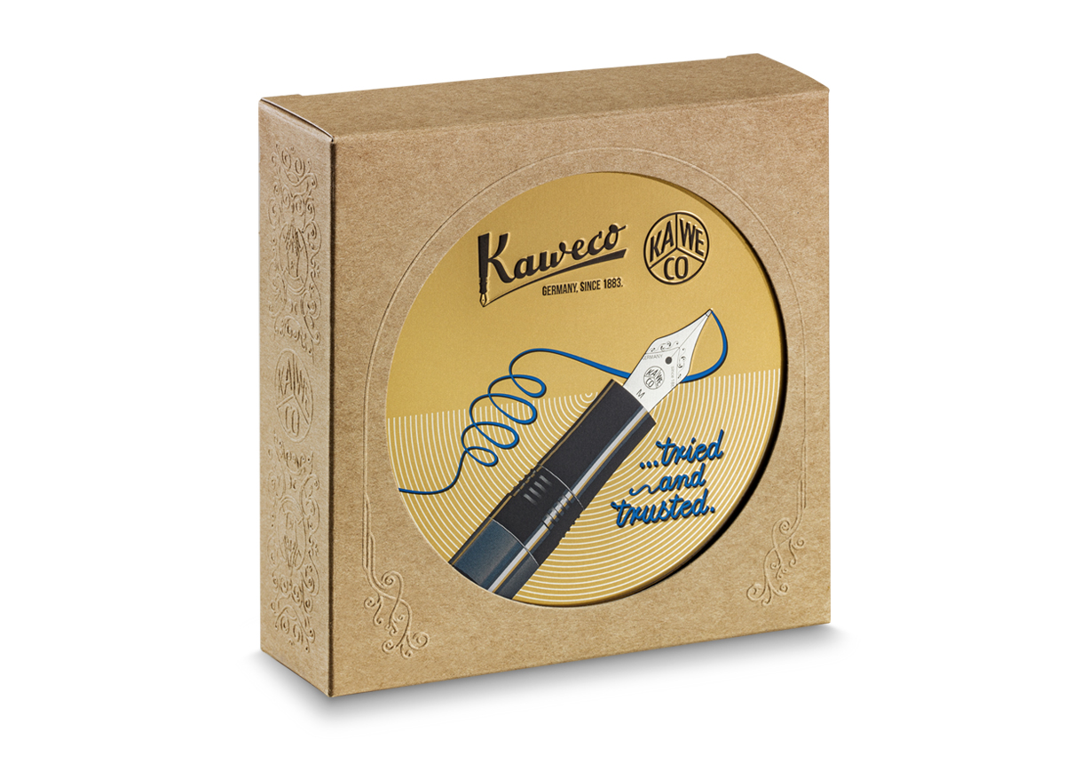 Kaweco Piston Sport AL - Fountain Pen Starter Set - Navy/Gold