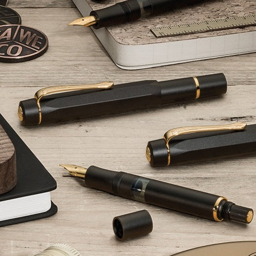 Kaweco Piston Sport AL - Fountain Pen Starter Set - Black/Gold