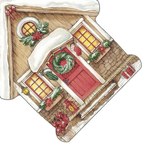 Christmas Napkins - Gingerbread House (Shaped)