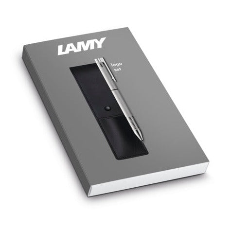 Lamy Logo - Twin Pen and Leather Case Gift Set