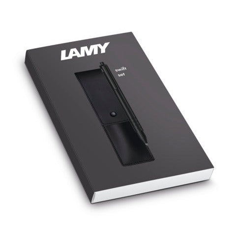 Lamy Swift - Rollerball Pen and Leather Case Gift Set