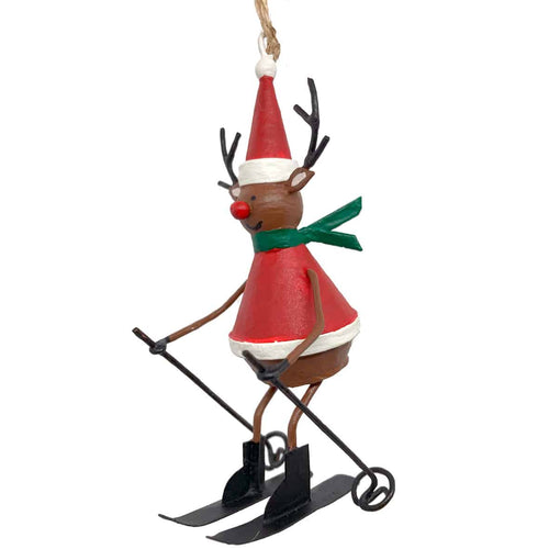 G-Bork Handmade Tin Otto the Reindeer Skying