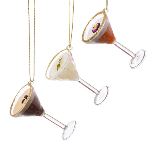 Sass & Belle Christmas Bauble -  Set of 3 Martini Cocktails
