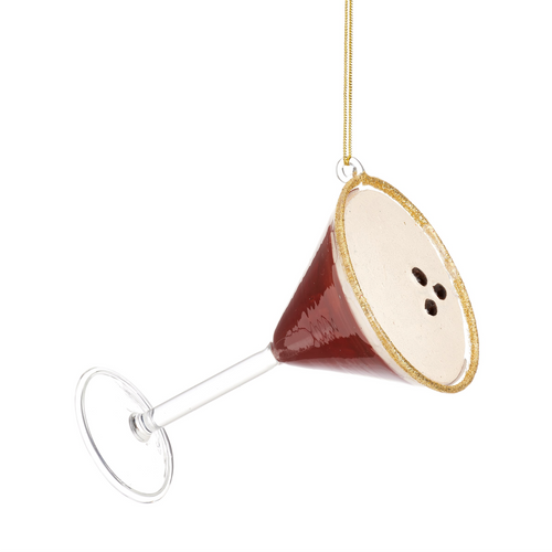 Sass & Belle Christmas Bauble - Glass Espresso Martini Cocktail