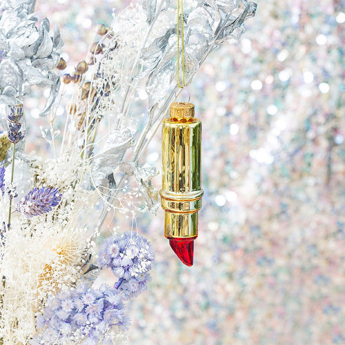 Sass & Belle Christmas Bauble - Glass Lipstick