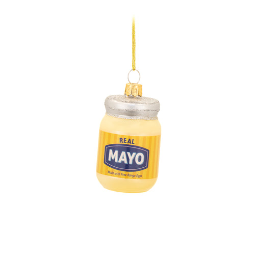 Sass & Belle Christmas Bauble - Glass Mayo Jar