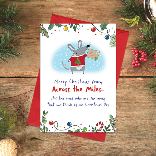 Dandelion Card Christmas - Across the Miles