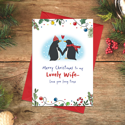 Dandelion Card Christmas - Lovely wife Love you long time