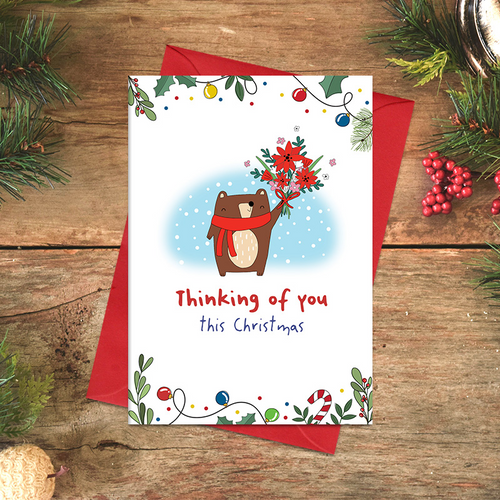 Dandelion Card Christmas - Thinking of you this Christmas
