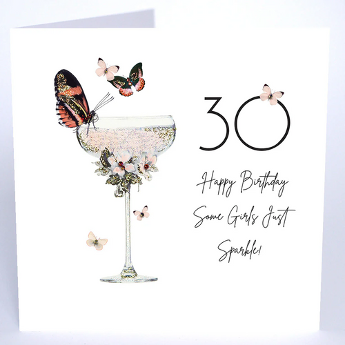 Luxury Extra Large Card - 30 Some Girls just Sparkle