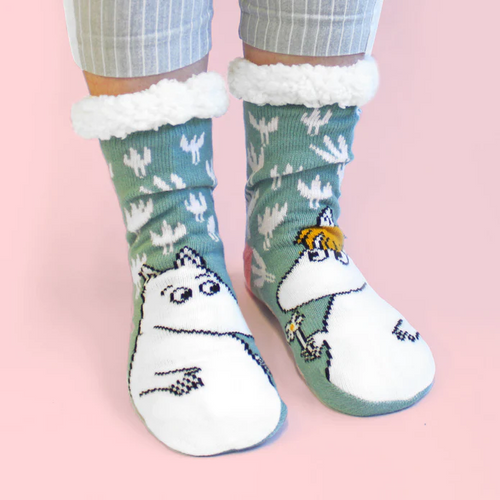 Disaster Designs Slipper Socks - Moomin With Floral Design