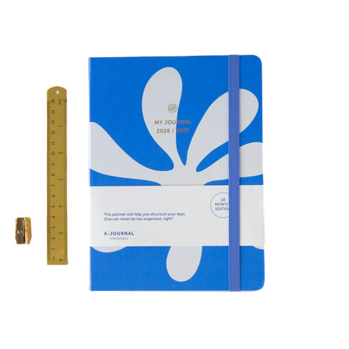 My Journal 2026-2027 Diary - 18 Months in Abstract Blue