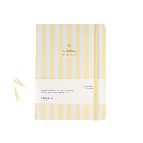 My Journal 2026-2027 Diary - 18 Months in Vanille Stripes