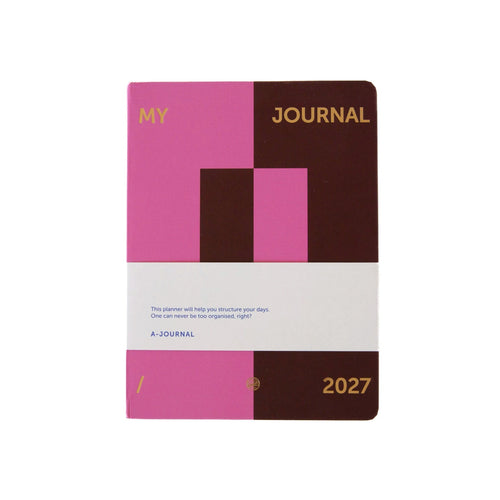 A-Journal 2027 Diary - Modernist Pink Bordeaux