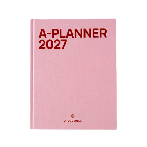 A-Journal 2027 Diary - Planner in Pink Linen