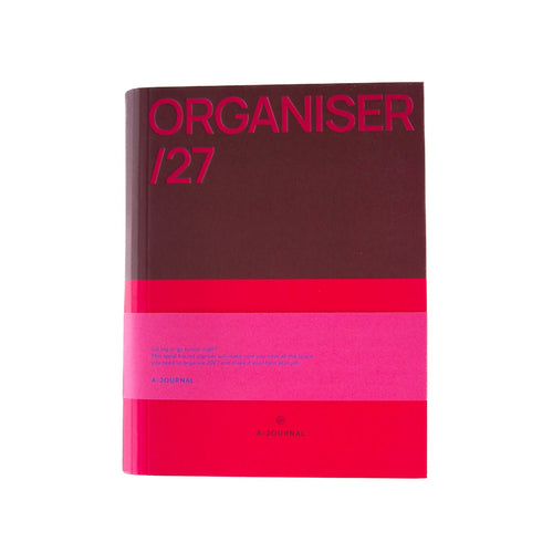 A-Journal 2027 Diary - Spiral Organiser in Bordeaux Pink