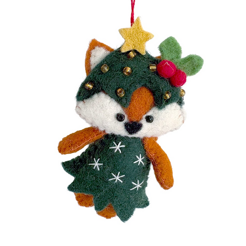 G-Bork Handmade Christmas Felt Bauble - Fox